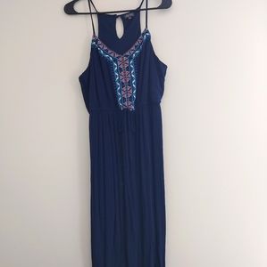Maxi dress with stitched detailing